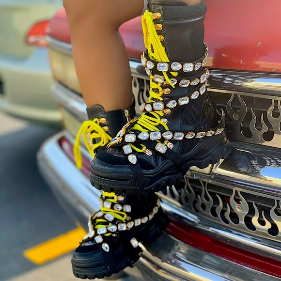 Last sizes Richgirl Bling Sneaker Boot - Picture 1 of 5
